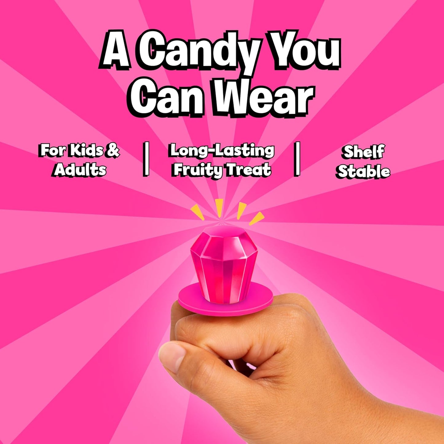 Ring Pop Individually Wrapped Pink Candy, Strawberry 30 Count Lollipop Bulk Pack – Lollipop Suckers for Kids, Fun Candy Bulk for Gender Reveal, Bachelorette Party Favors, Kids Party Favors