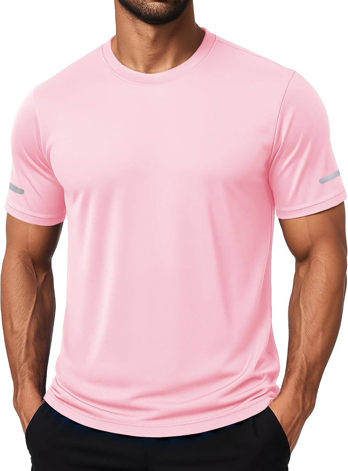 MAGCOMSEN Mens Workout Shirts Dry Fit Sun Protection Athletic Short Sleeve Shirt UPF 50+ Gym Running Swim Rash Guard Top