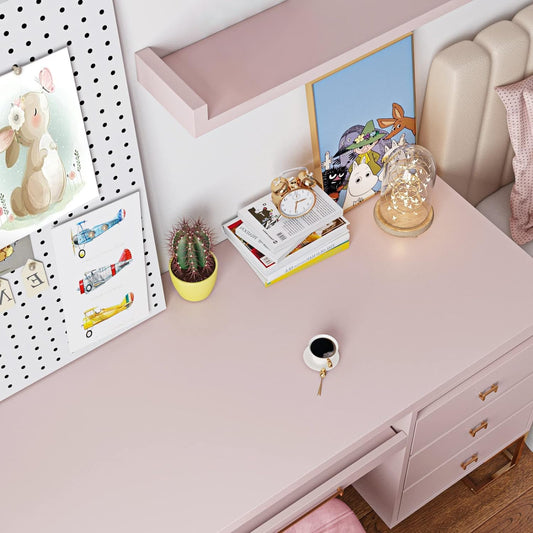Livelynine Pastel Pink Wallpaper Peel and Stick Light Pink Contact Paper Waterproof 15.8x78.8 Removable Blush Girly Wall Paper for Bedroom Girls Room Nursery Bathroom Kitchen Vinyl Wrap for Cabinets