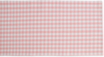 DII Gingham Check Tabletop Collection, Pink, Table Runner, 14x72