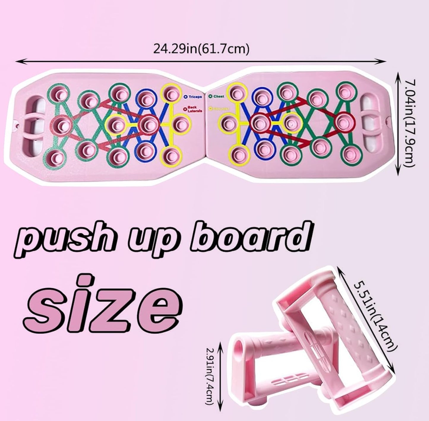 Push Up Board for Women, 28 in 1 Push up Board Pink Workout Equipment Multi-Functional Pushup Stands System Fitness Floor Chest Muscle Exercise