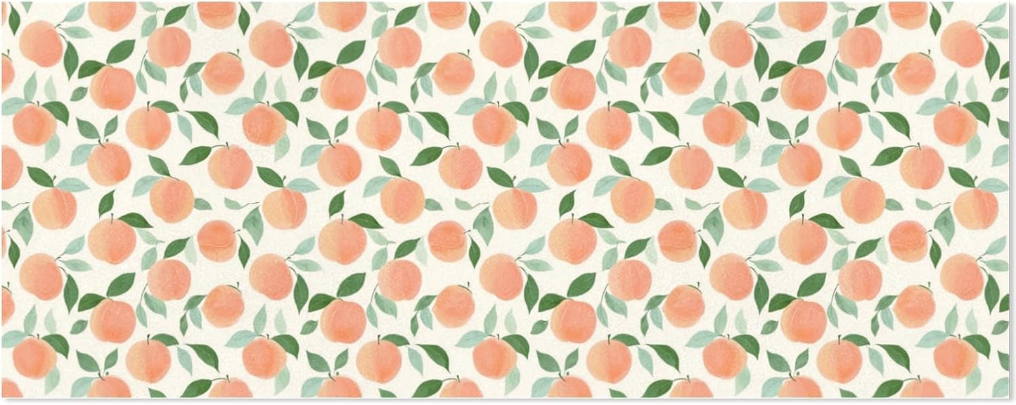 OTVEE Cute Peach Pattern Design Birthday Wrapping Paper Roll, Mini Roll Gift Wrap Perfect for Weddings, Brides, Holidays, Baby Showers - 58 x 22.8 inches