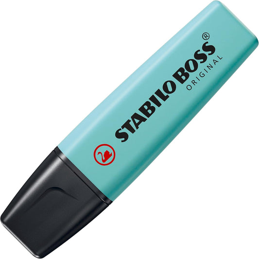 STABILO - BOSS ORIGINAL Pastel - Highlighter - Pack of 6 - Milky Yellow, Creamy Peach, Pink Blush, Lilac Haze, Hint of Mint, Touch of Turquoise