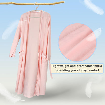 Catalonia Lightweight Ladies Bathrobe, Long Summer Robe with Pockets,Soft Summer Robes for Women, Kimono Gift for Her