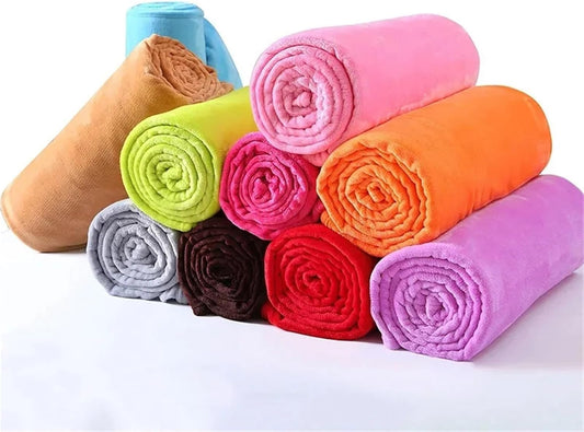 Coral Fleece Blanket for Couch Monochromatic Plush Fuzzy Lightweight Throw Super Soft Nap Blankets(Lemon Yellow,100x140cm(39x55inch))