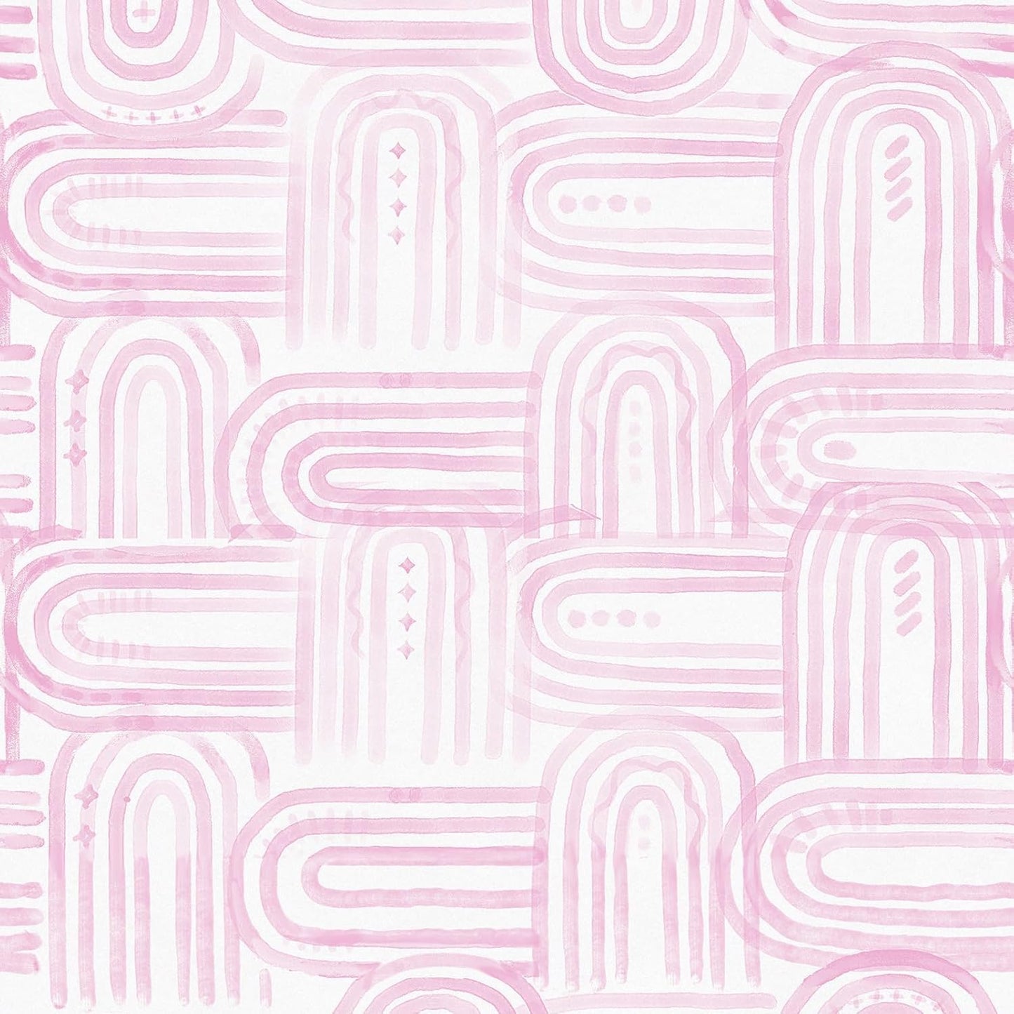 Boho Peel and Stick Wallpaper Modern Light Pink Contact Paper 17.3"x 1200" Self-Adhesive Removable Waterproof Geometric Wallpaper Vinyl Roll for Bathroom Bedroom Cabinets Décor