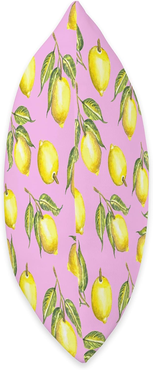 Watercolor Lemon Citrus Fruit Pink Yellow European Summer Throw Pillow