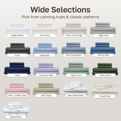California Design Den California King Sheets Set - Soft 100% Organic Cotton, Deep Pockets, Crisp Percale Cotton Sheets, Breathable and Durable Bedding Set (Pink - Chalky Tone)