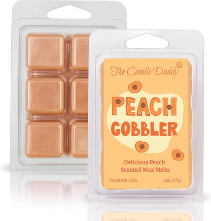 The Candle Daddy Peach Gobbler - Delicious Peach Scented Wax Melt - 1 Pack - 2 Ounces - 6 Cubes