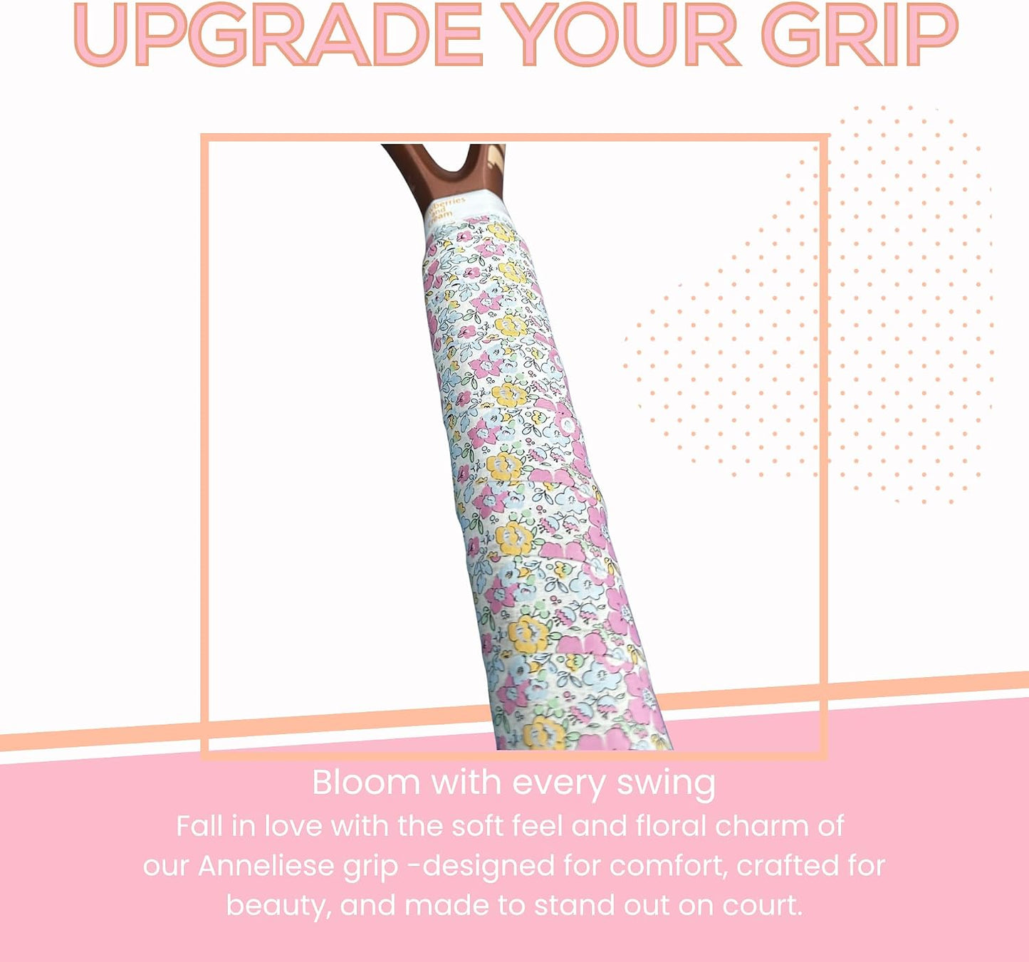Tennis Tape & Dampener Set - 2 Tacky 45” Long x 0.98” Wide Racket Handle Overgrips & 1 Matching Ping Dampener