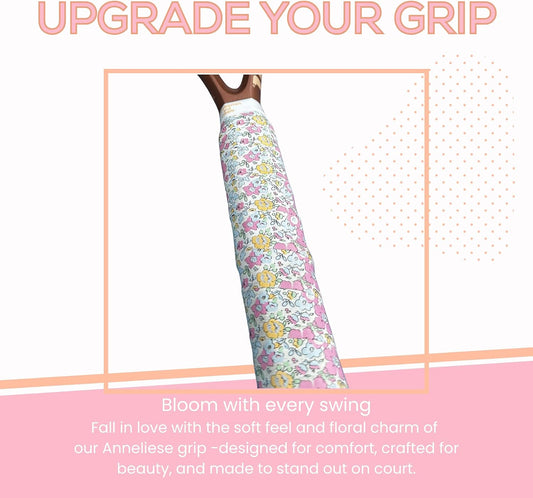 Tennis Tape & Dampener Set - 2 Tacky 45” Long x 0.98” Wide Racket Handle Overgrips & 1 Matching Ping Dampener