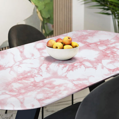 Abyssaly Glossy Marble Contact Paper for Countertop White/Pink Granite Peel and Stick Wallpaper Waterproof Self-Adhesive Removable Wall Paper of Kitchen Bathroom Vinyl Roll 15.7"×118"