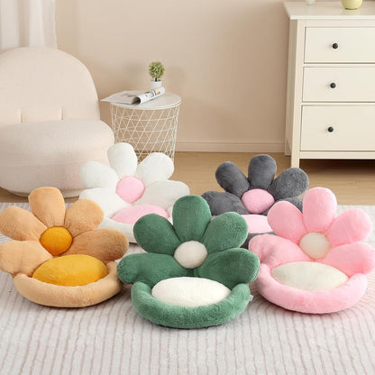 Ditucu Flower Shape Chair Pillow Cute Seat Cushion 19 inch Comfy Lazy Sofa Floor Pillows Dorm Seating for Bedroom Decor Pink