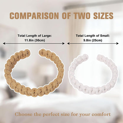 NICEEC 2 Pack Natural Cotton Rope Curtain Tiebacks Farmhouse Rustic Style Decorative Drape Tie Backs Handmade Braided Curtain Holdbacks for Home & Office Sheer/Light Weight Drapery (C-Pink-S)