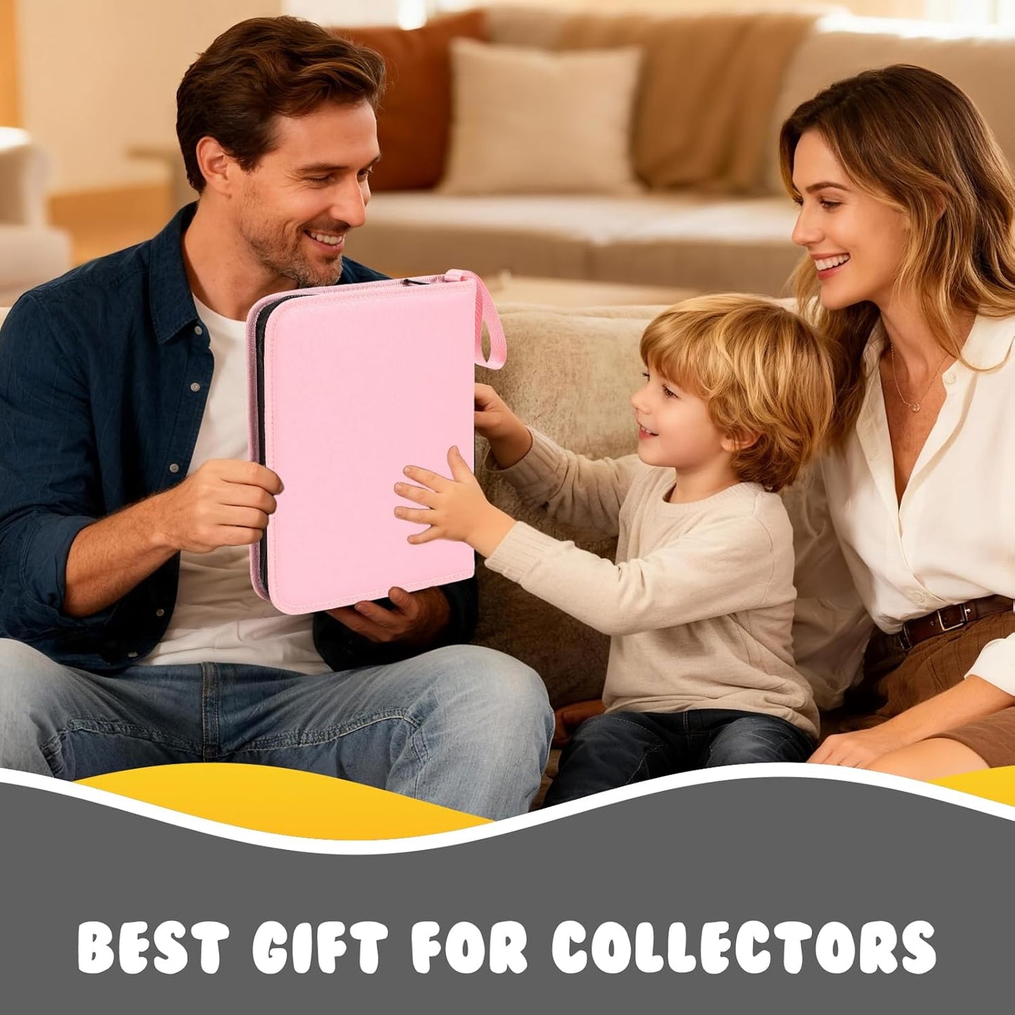 Oeun fan Enamel Pin Display Book, 6-Page Pin Trading Book, Portable Pin Bag and Pin Board (PU Pink)