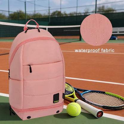 Goloni Tennis Backpack for Women, Holds 2 Rackets with Shoe Compartment