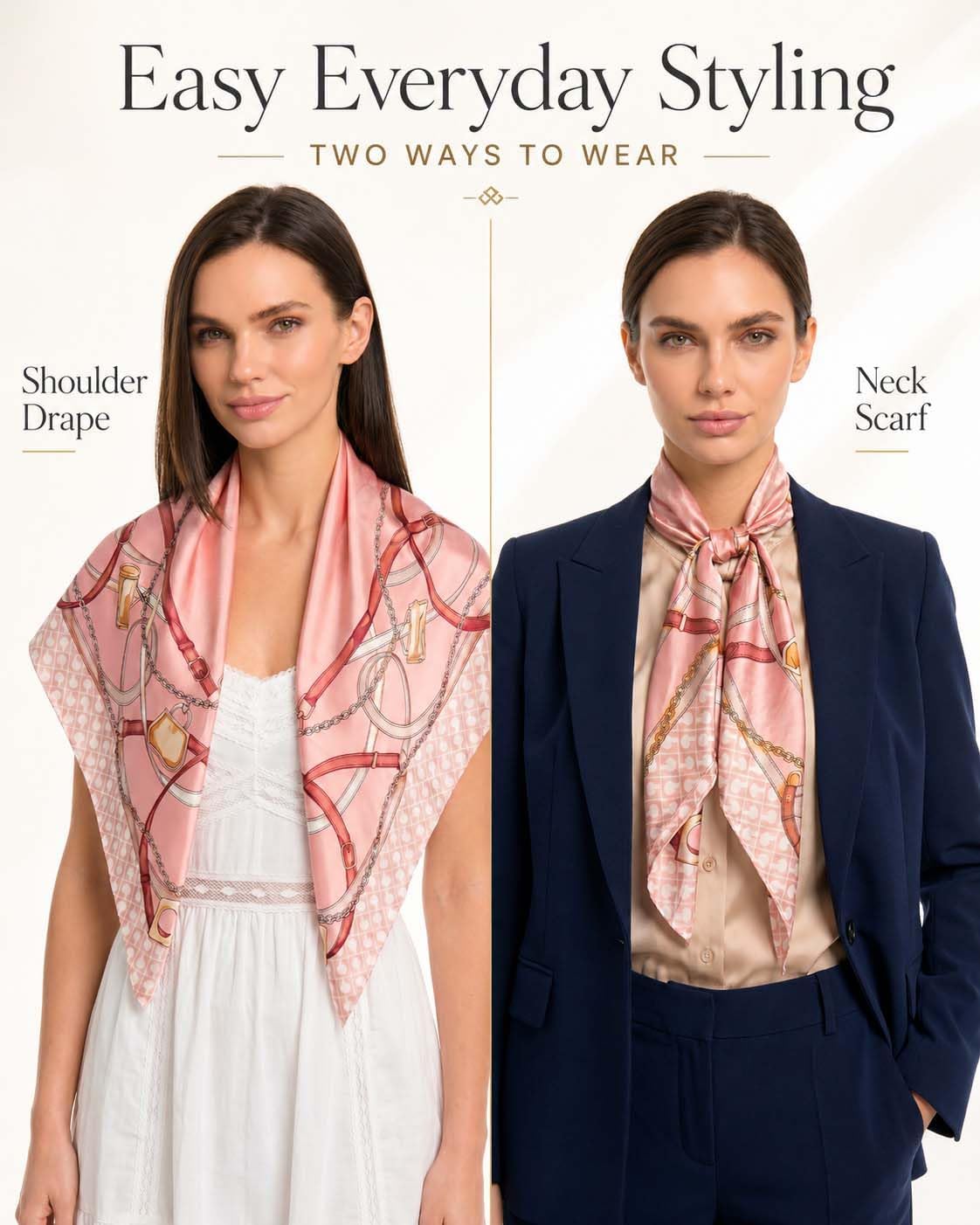 corciova 35 x 35 Satin Square Scarf for Women, Silk-Feel Hair Wrap, Large Bandana, Neck Wrap, Headscarf & Fashion Accessory