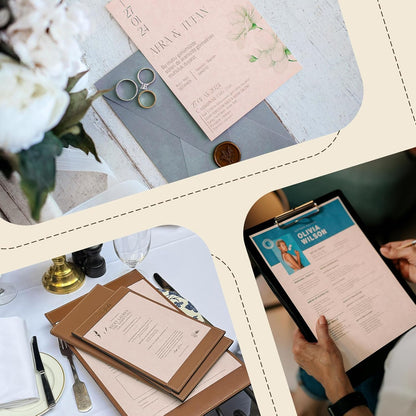 50 Sheets Pink Parchment Cardstock Paper 8.5 x 11, Goefun 65lb Cover (180 GSM) Light Pink Cardstock, Parchment Paper Sheets for Valentines Day, Wedding Invitations, DIY Cards, Crafts
