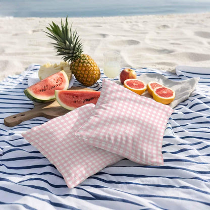 Outdoor Pillow Cover Buffalo Check 2 PCS Waterproof Throw Pillow Covers Pink Plaid Checkered Decorative Pillowcases for Couch Patio Funiture Garden Porch 16 x 16 Inches