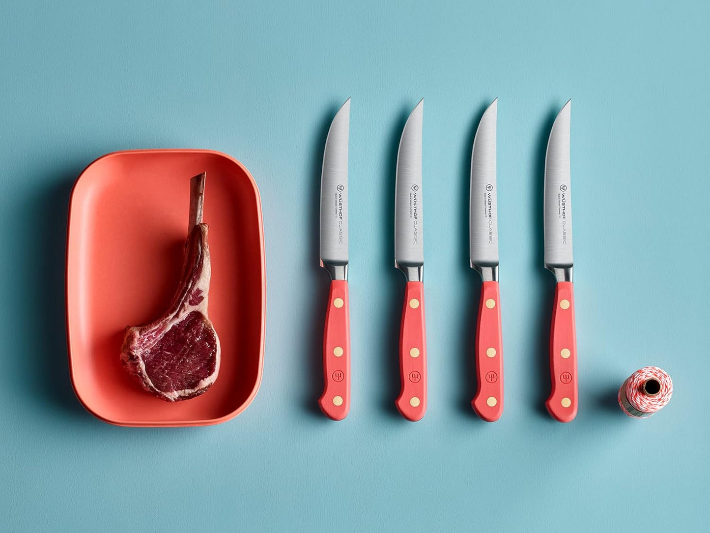 WÜSTHOF Classic Coral Peach 4 Piece Steak Knife Set