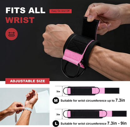 Wrist Straps for Cable Machines Wrist Cuffs for Men Woman Neoprene Padded Straps for Gym Strength Training Equipment