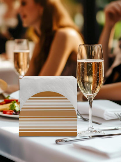 Napkin Holder Irange Striped Standing Napkin Dispenser Tissue Countertop Organizer 2 Pack Ombre Classic Stripes Lines Acrylic Paper Napkin Holders for Table Kitchen Dining Cocktail Home Party Cafe Bar