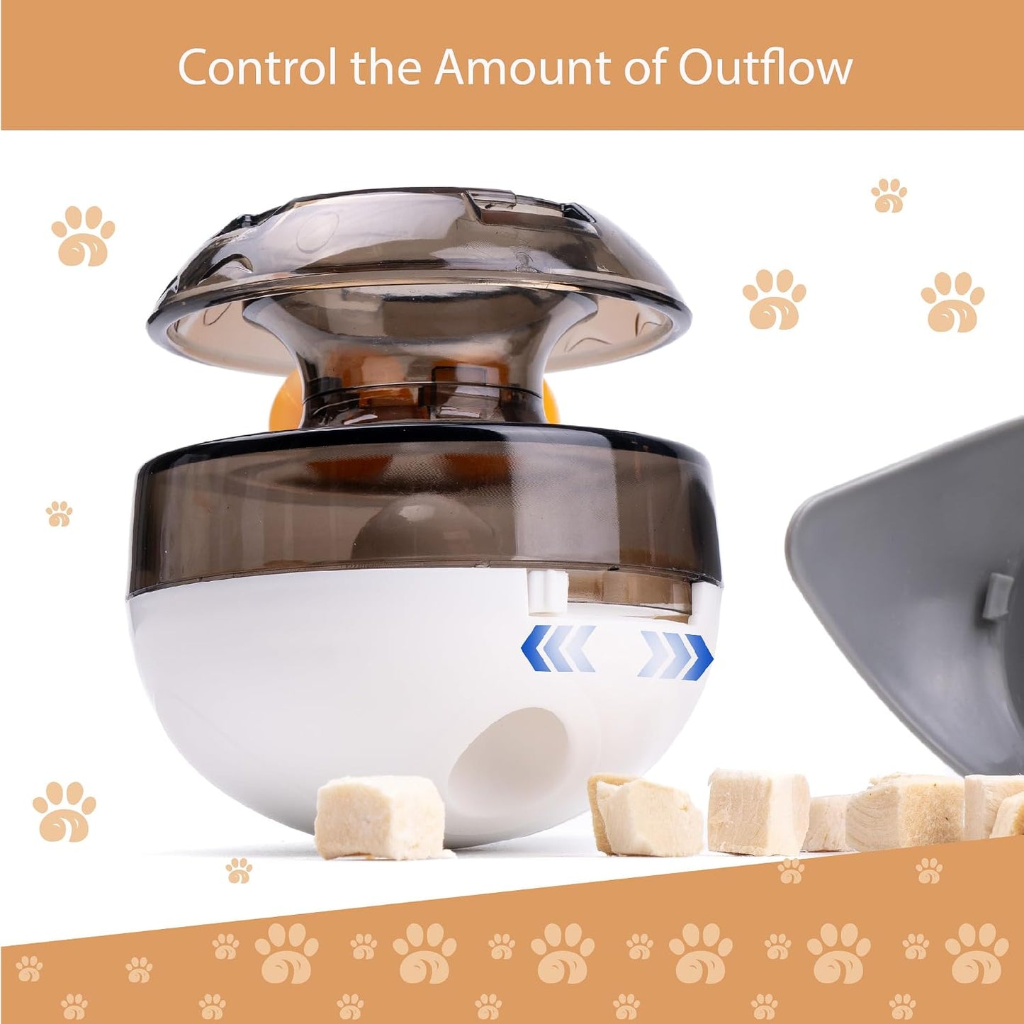 Cat Treat Puzzle Toy, Auto-Balancing Pet Food Dispenser - Brain Stimulating - Slow Feeder - Boredom Relief Kitten Toys, Interactive Training, Toy for Indoor Bored Cats (Pink, Rabbit)