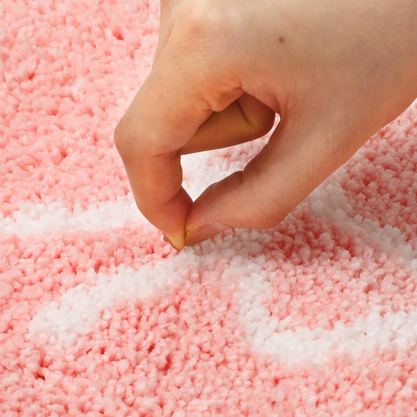 FYSUIMU Pink Bow Bathroom Rug U-Shaped Toilet Rug Soft Plush Bath Mat Non Slip Washable Floor Mat for Home Hotel Bathroom Restroom Decor