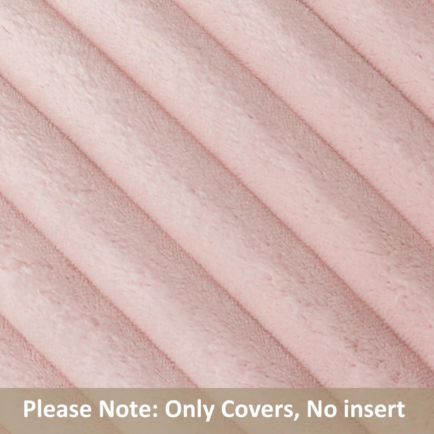 Kevin Textile Valentines Day Soft Plush 12x20 Inch Lumbar Pillow Cover 1 Pack, Luxury Fluffy Faux Fur Striped Flannel Rectangle Cushion Case for Couch Sofa Chair Bed Home Decor Girls Gift, Light Pink