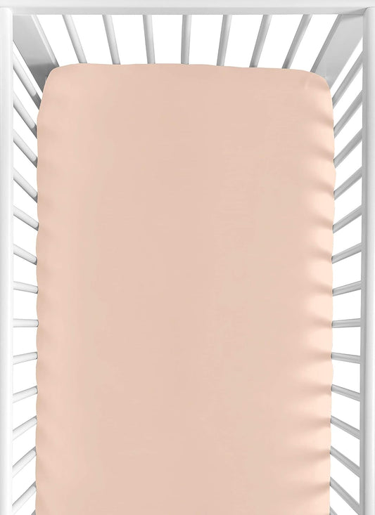 Sweet Jojo Designs Peach Baby or Toddler Fitted Crib Sheet for Watercolor Floral Collection
