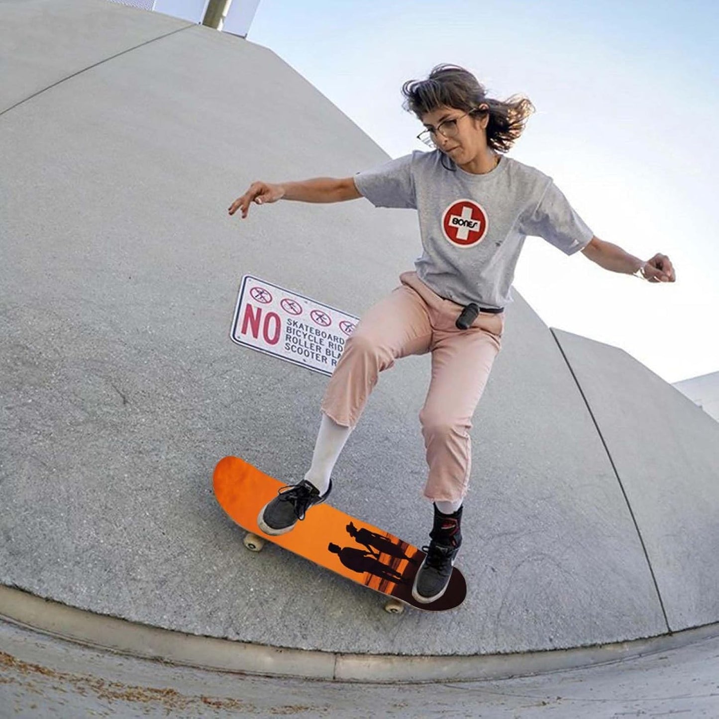 Custom Skateboard Grip Tape Personalized Picture Logo Text Scooter Griptape Longboard Stickers Design Sandpaper for Skateboards Customized Skateboarding Gifts for Men Women, Coral