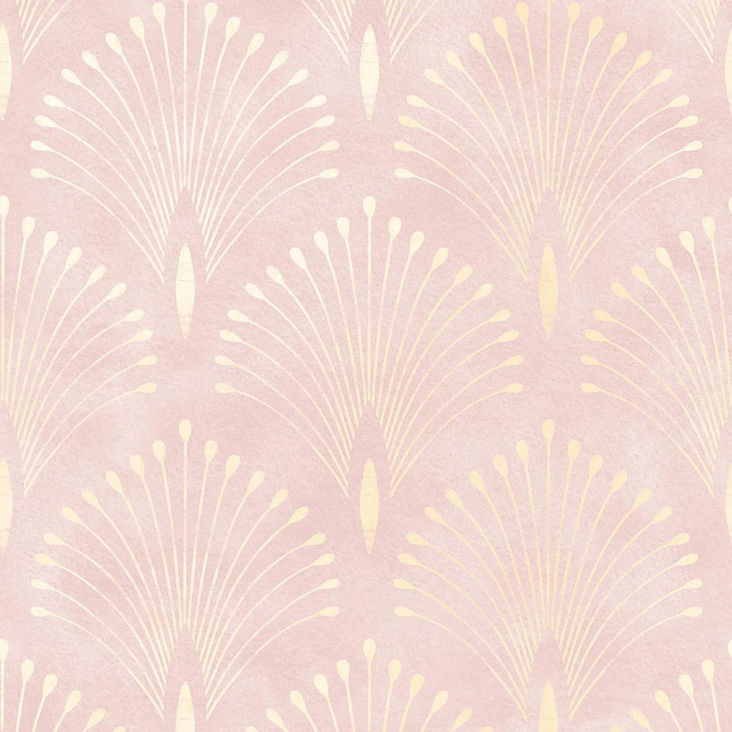 Pink and Gold Geometric Wallpaper Peel and Stick Accent Wall Paper Removable Blush Pink Art Deco Metallic Gold Art Nouveau Peacock Self Adhesive Contact Paper for Drawers Cabinets 17.5x80