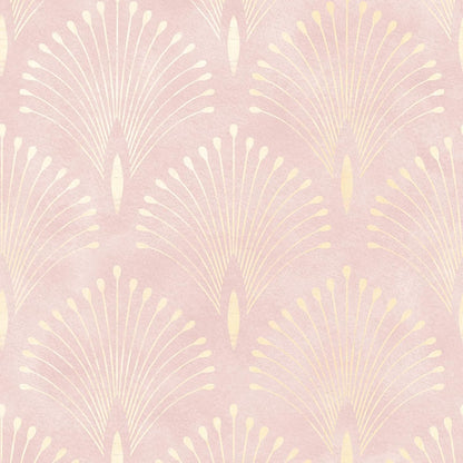 Pink and Gold Geometric Wallpaper Peel and Stick Accent Wall Paper Removable Blush Pink Art Deco Metallic Gold Art Nouveau Peacock Self Adhesive Contact Paper for Drawers Cabinets 17.5x80