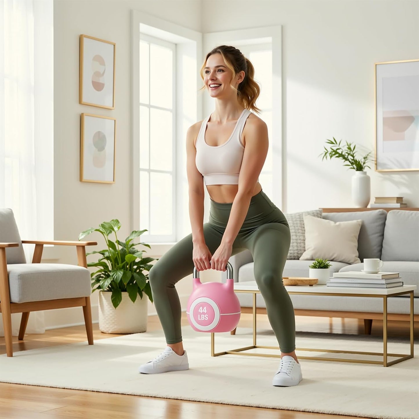 LIFERUN Adjustable Kettlebell Set with 7 Weight Levels, Choose 22.5 lb or 44 lb, Quick-Change Weight Dial & Safety Lock, Space-Saving Design, Full-Body Workout & Cross-Training
