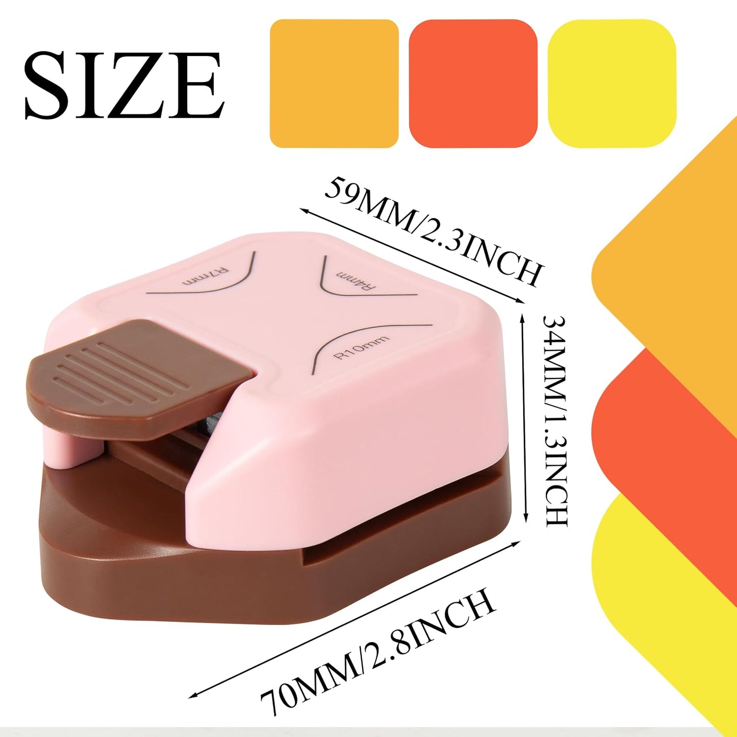 QIQQIKIN Corner Rounder Punch Pink,Paper Punches for Crafting,Cardstock,Edge Cutter,Scrapbook,Card Making Supplies,Journaling Accessories, Photos Cards Scrapbooking