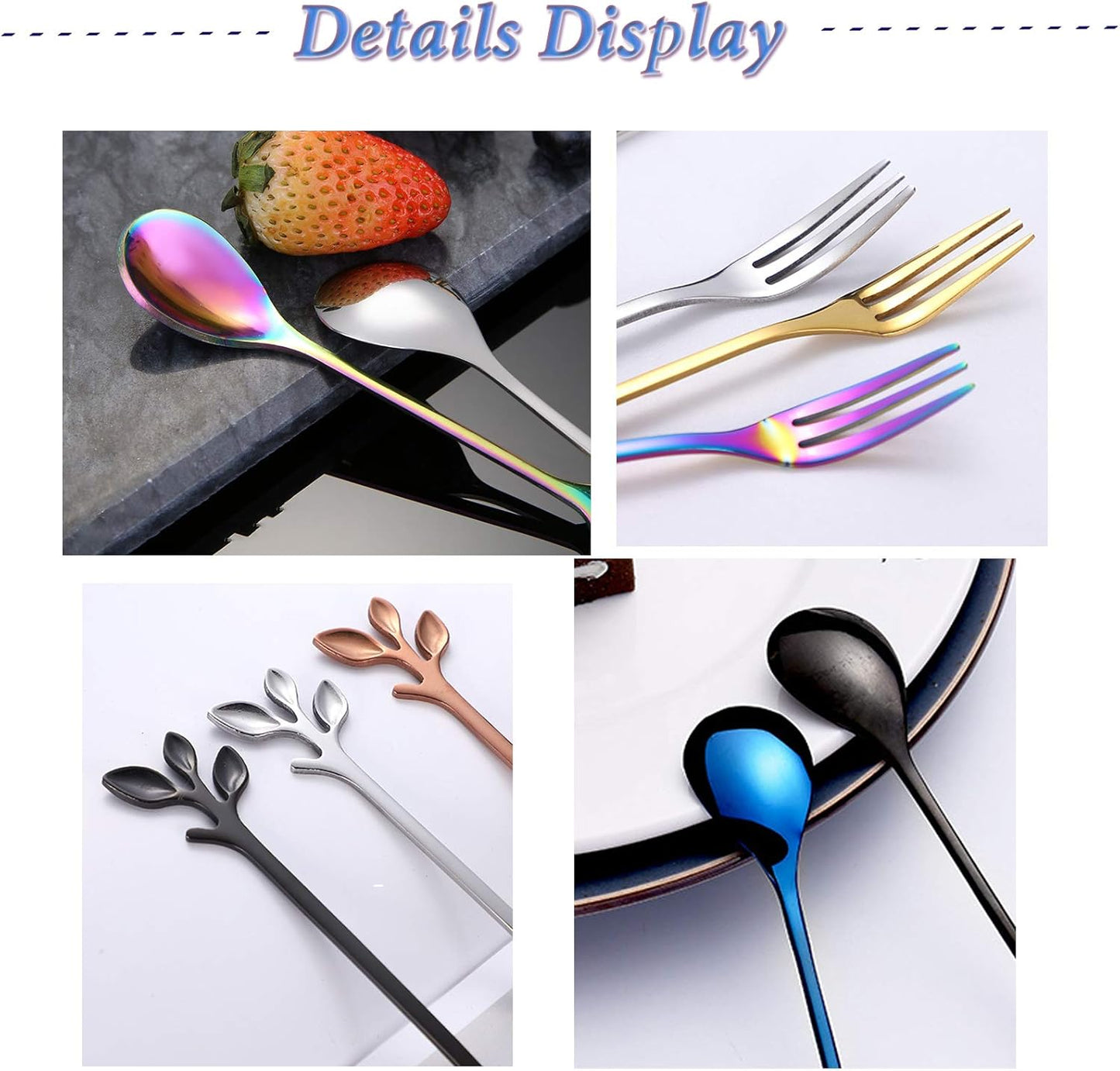 Demitasse Mini Coffee Spoons, 4.7 Inches, Set of 6, Small Stainless Steel Spoons for Dessert, Tea, Appetizer, Party Supplies (Rose Gold)