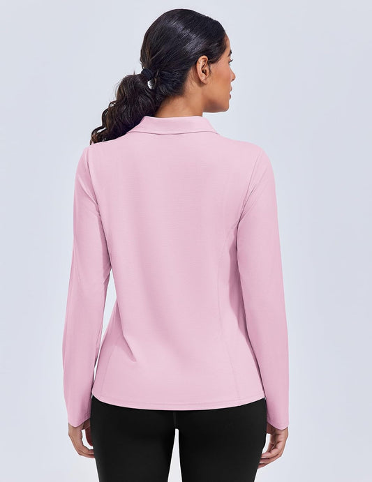 PINSPARK Women's Long Sleeve Shirts UPF 50+ Sun Shirt Quick Dry Workout Tops for Athletic Gym Running Hiking S-3XL