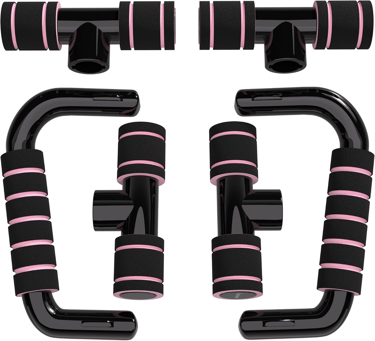 READAEER Push Up Bars Gym Exercise Equipment Fitness 1 Pair Pushup Handles with Cushioned Foam Grip and Non-Slip Sturdy Structure Push Up Bars for Men & Women