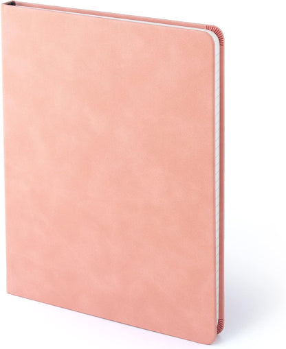 THiNKABLE Pink Journal Notebook, A4 Lined Vegan Leather Hard Cover Journal for Writing, 8.25x10.25 inches, Pretty Notebook For Work, Pastel Notebook for Office