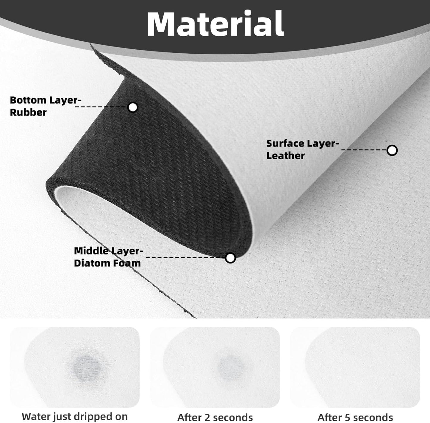 Light Pink Marble With Gold Faucet Mat Splash Guard, Absorbent Quick-Dry Kitchen Sink Mat,Ideal For Splash Guard Drip Catching