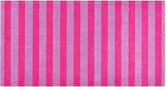 Rosy Pink Stripes Bath Mat, Soft Absorbent Bath Rug, Non Slip Washable Bathroom Mat for Shower and Tub, Home Decor 39x20 Inch