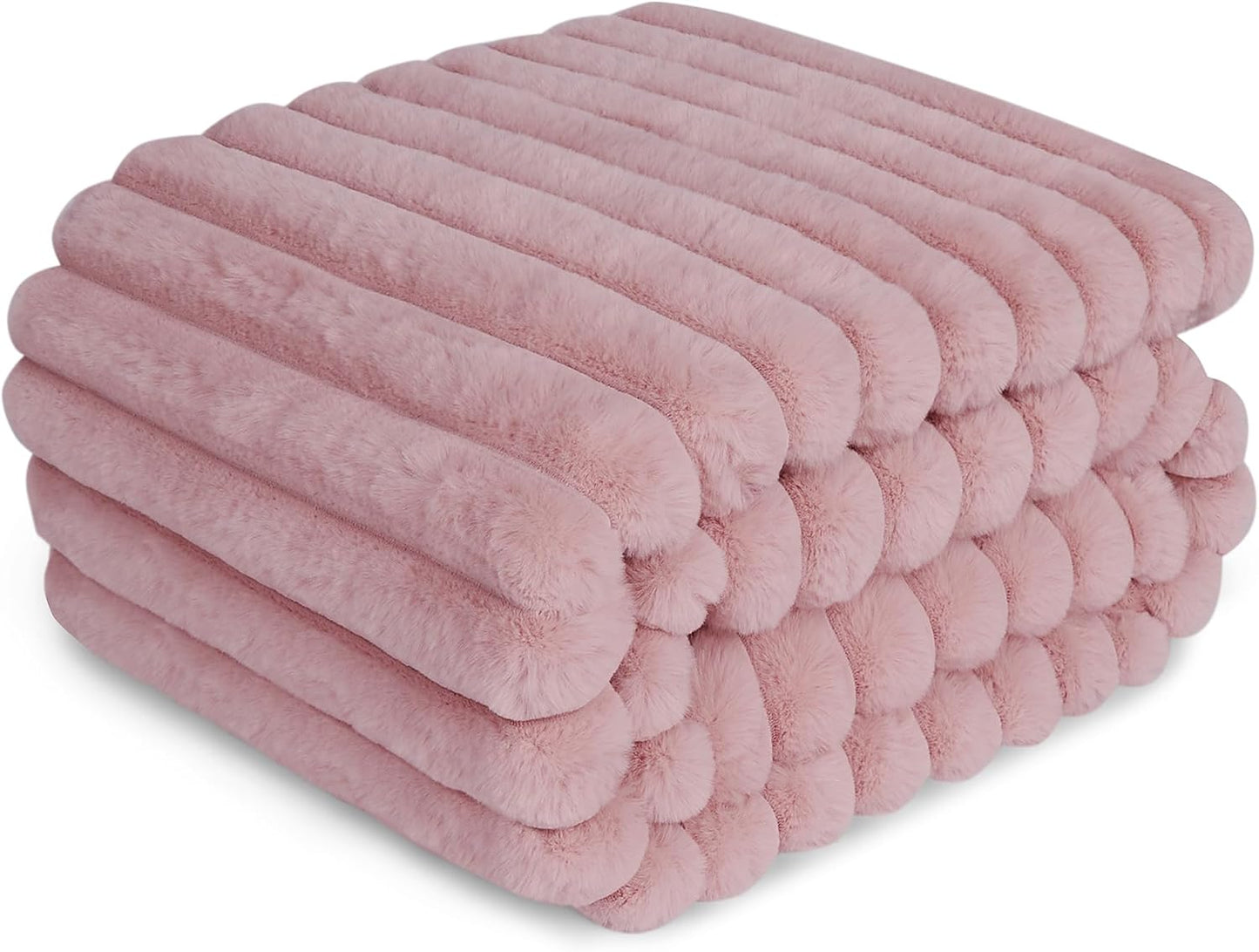 Waterproof Pet Blanket for Large Dogs & Cats - Reversible Calming Plush, Washable Furniture Cover for Couch, Bed, Car Seat, Blocks Leaks, Stains & Pet Fur (Pink, 50"x60")