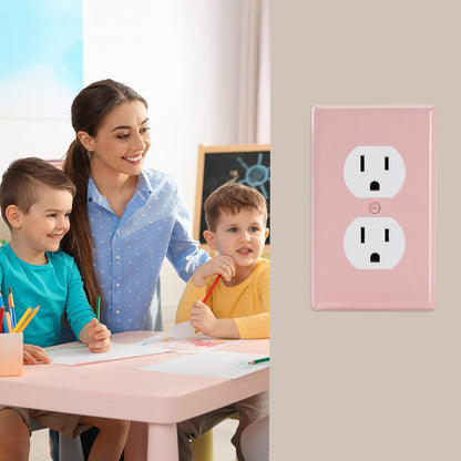 Bates- Duplex Receptacle Wall Plates, 2 Pack, Pink, Electrical Outlet Cover Plates, Electric Outlet Cover, Wall Outlet Cover, Outlet Plate, Outlet Wall Plate, Wall Outlet Cover Plate