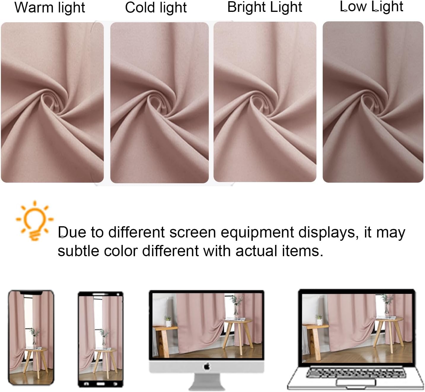 Gwine Valentine's Day Blush Pink Valance for Windows, Small Blackout Valance Kitchen Curtains for Bathroom Basement, Modern Rod Pocket Thermal Insulated Window Treatment, 60" Wx14 L, 1 Piece