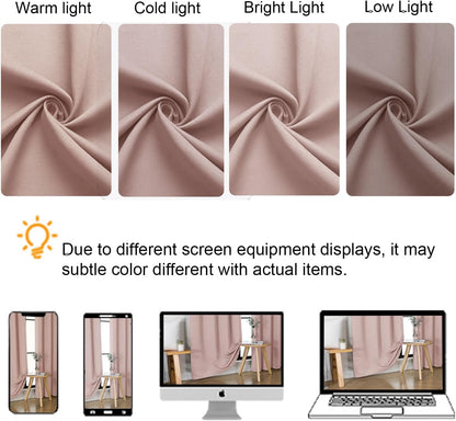 Gwine Valentine's Day Blush Pink Valance for Windows, Small Blackout Valance Kitchen Curtains for Bathroom Basement, Modern Rod Pocket Thermal Insulated Window Treatment, 60" Wx14 L, 1 Piece