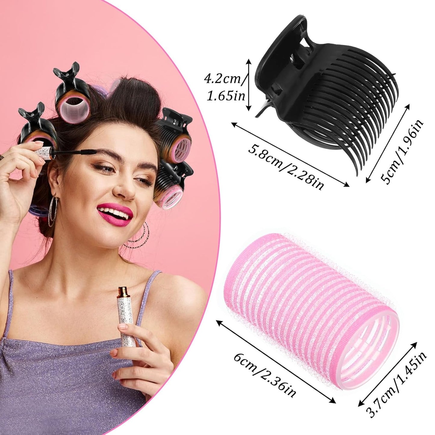 8 Sets Hot Roller Clips Versatile Hair Roller Clamps Curler Claw Replacement Clip Hair Section Styling Tool Set for Women Girls Effortless Curls Waves