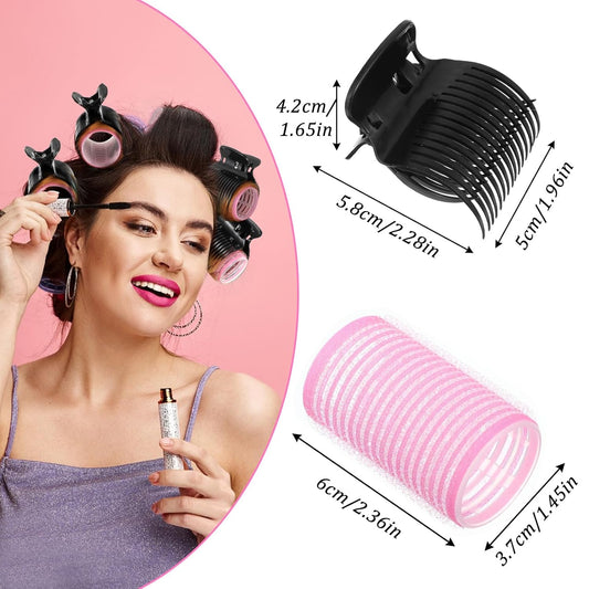 8 Sets Hot Roller Clips Versatile Hair Roller Clamps Curler Claw Replacement Clip Hair Section Styling Tool Set for Women Girls Effortless Curls Waves