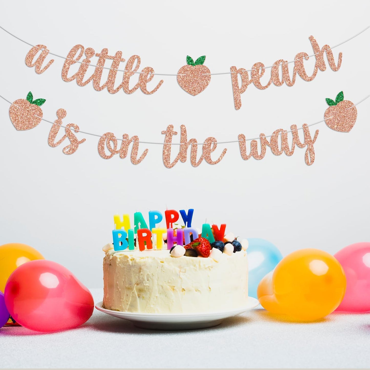 A Little Peach is on the Way Banner, Sweet as a Peach, Sweet Baby Shower Decorations, Fruit Theme Baby Shower/Gender Reveal Party Decorations