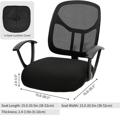 DIVA EN CAMINO DEC Stretchable Desk Office Chair Seat Cushion Covers - Universal Spandex Computer Chair Slipcover - Anti-Scratch Dogs, Cats, Pets Removable Washable Cushion Protectors