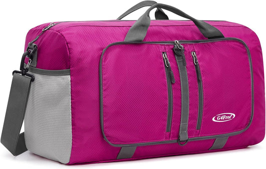 G4Free 40L/65L Foldable Duffel Bag, Water-Repellent Travel Backpack, Lightweight Carry Bag for Overnight Weekender Sports Men Women | Water Resistant Nylon, Carry On Size Duffel, for Travel or Overnight Weekender Trip, for Gym or Sports, for Men Women